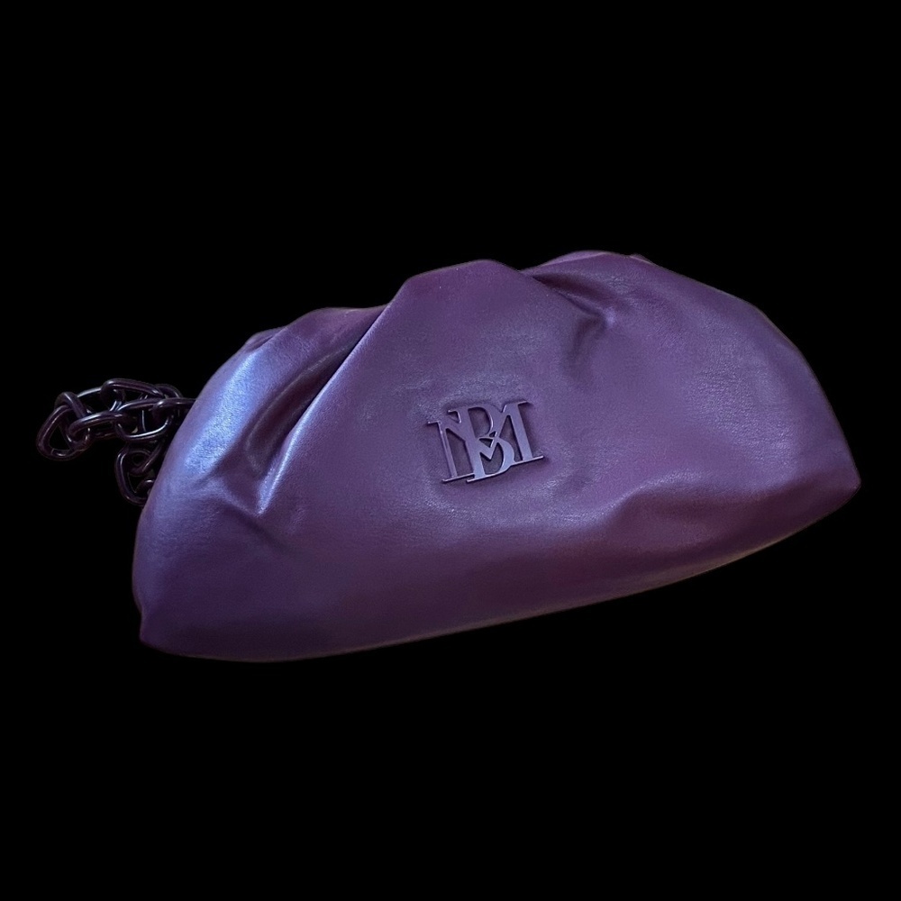 New Badgley Mischka Wrapped Frame Bag Plum - Picture 2 of 11